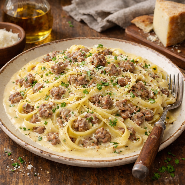 Carbonara Rustica alla Salsiccia